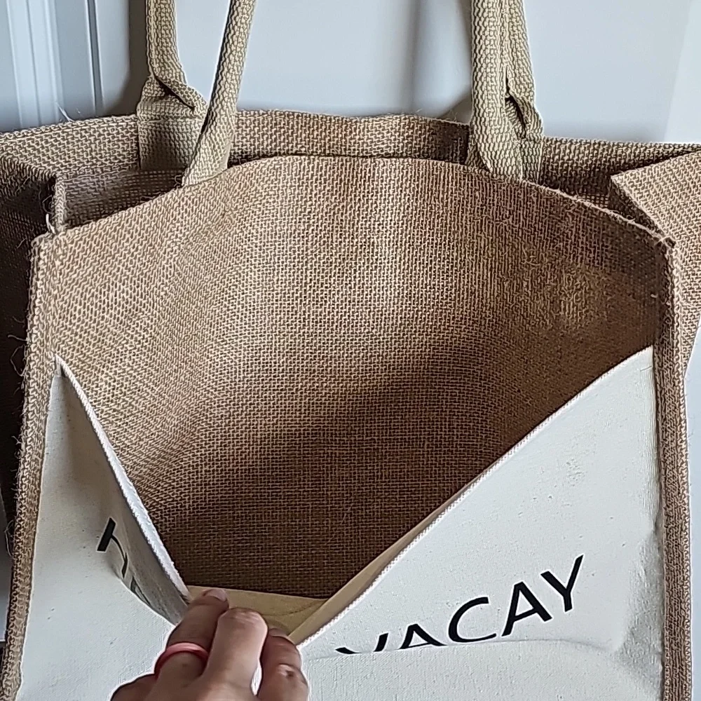 Hello Vacay Beach Bag and NWT Hello Weekend Leather Coozie - Picture 10 of 10